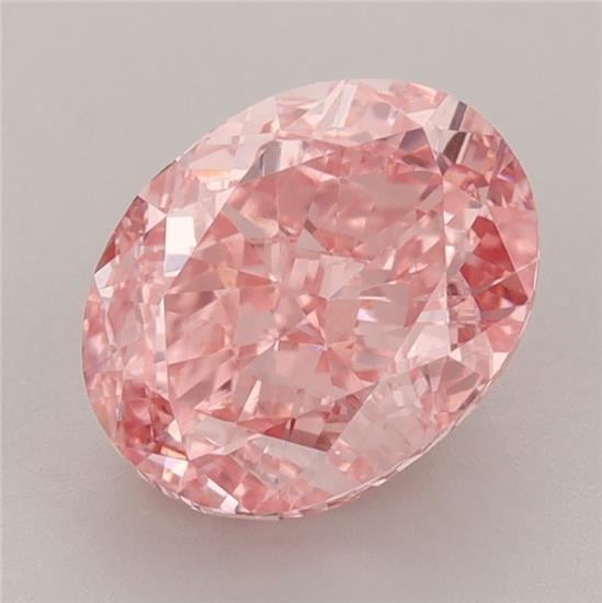 2.51 Ct. Fancy Vivid Pink Oval Lab Grown Diamond