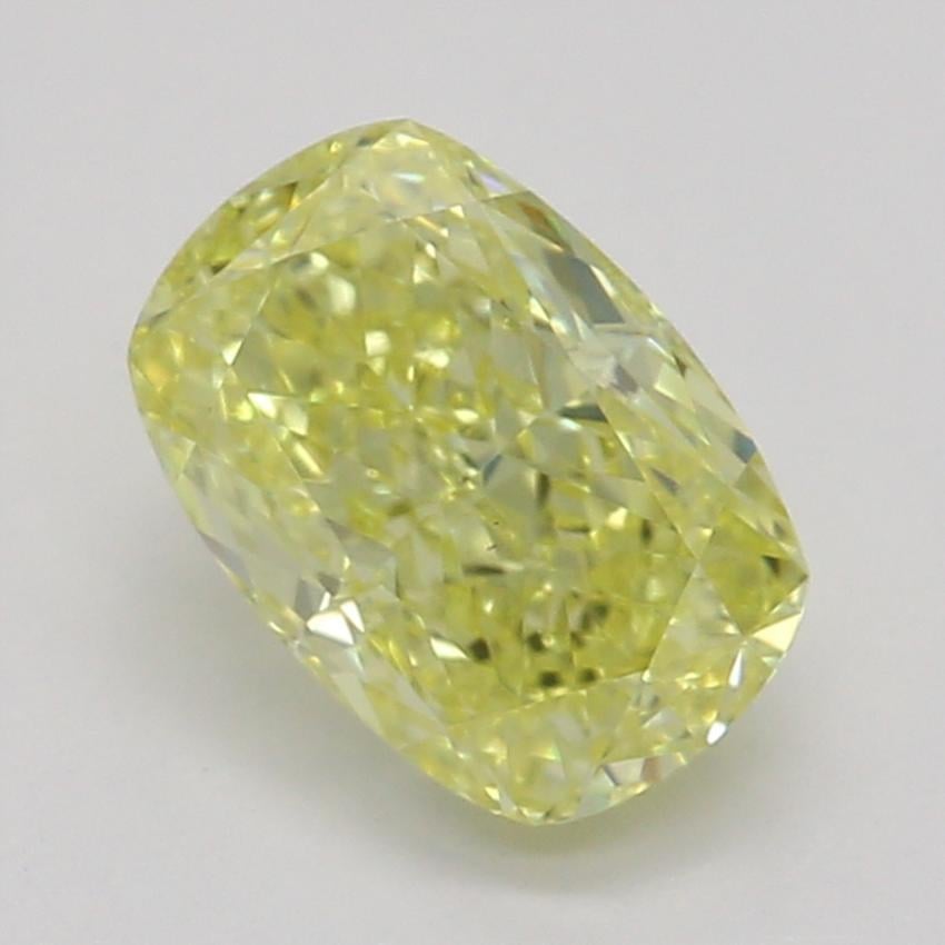 0.70 Ct. Fancy Intense Yellow Cushion Diamond
