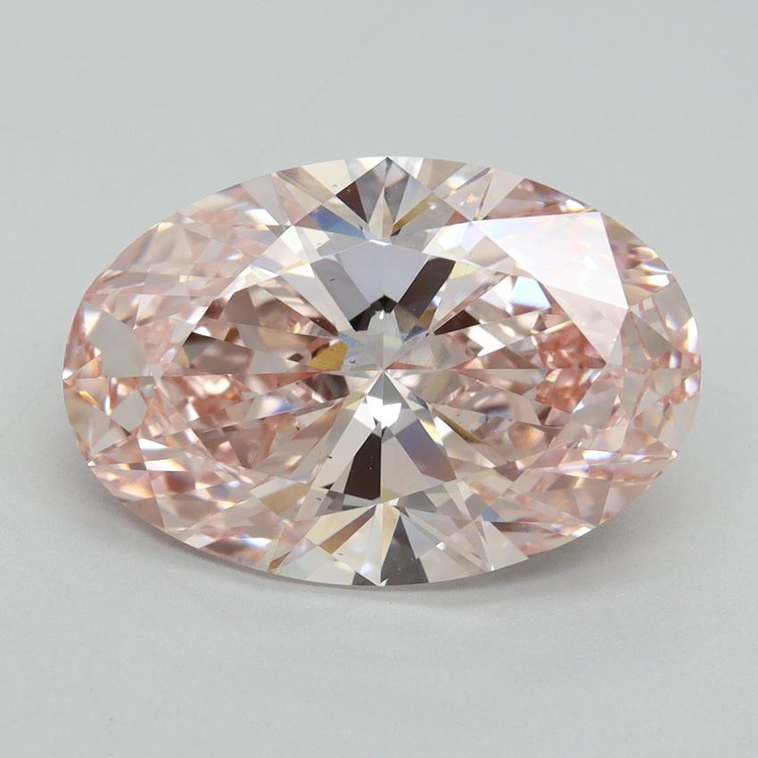 5.57 Ct. Fancy Intense Pink Oval Lab Grown Diamond