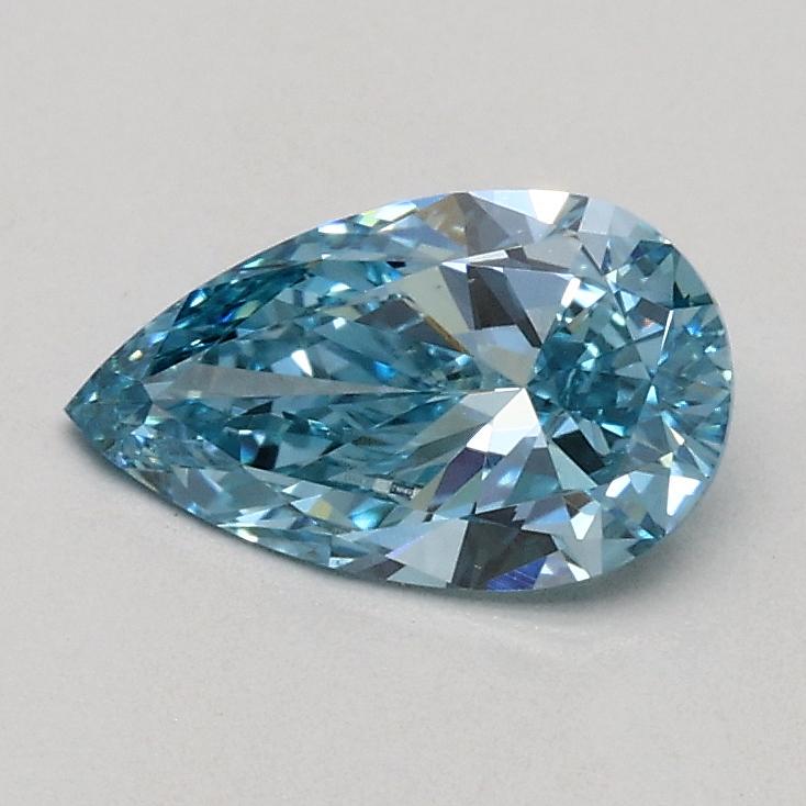 0.53 Ct. Fancy Vivid Blue Pear Lab Grown Diamond