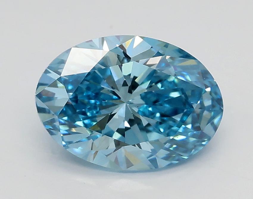 1.50 Ct. Fancy Vivid Blue Oval Lab Grown Diamond