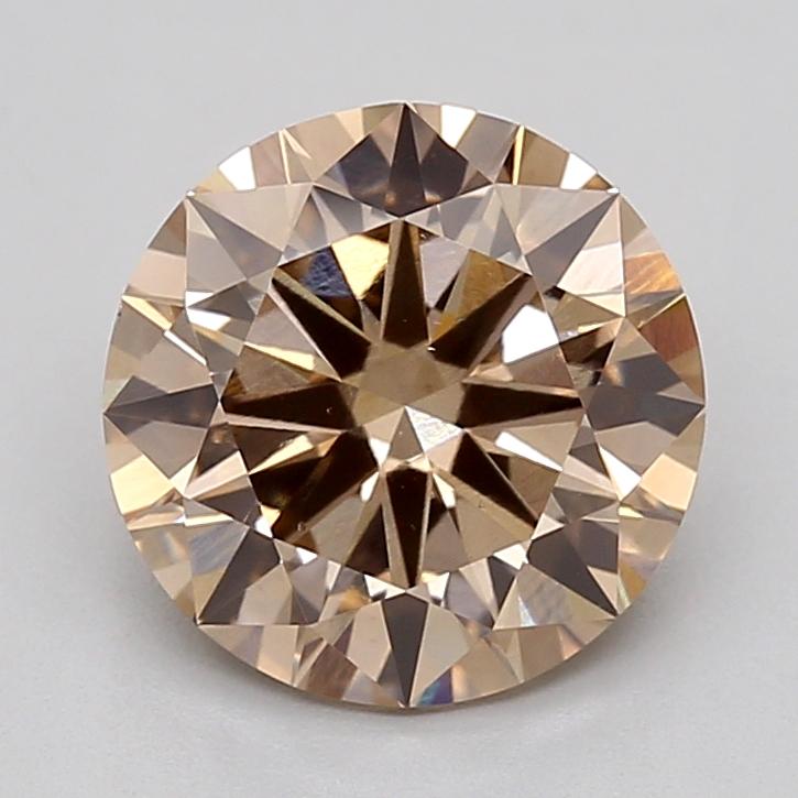 2.01 Ct. Light  Brown Round Lab Grown Diamond