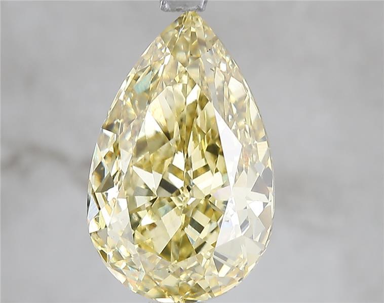 5.03 Ct. Fancy Vivid Yellow Pear Lab Grown Diamond