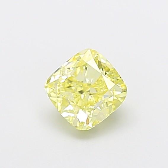 0.79 Ct. Fancy Intense Yellow Cushion Lab Grown Diamond