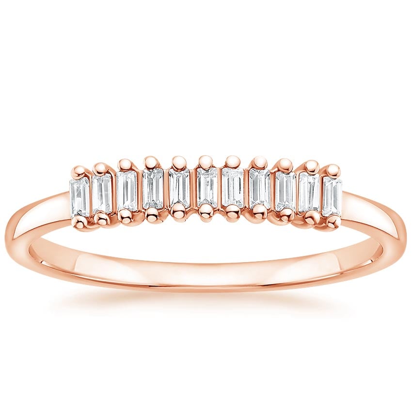 Rose gold diamond engagement ring with surprise diamond details