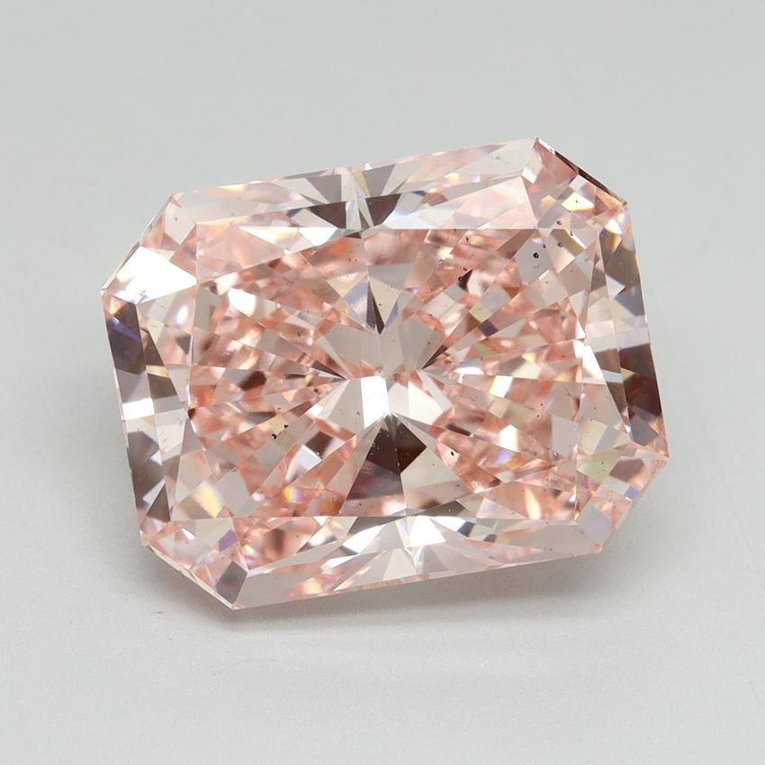 7.65 Ct. Fancy Vivid Pink Radiant Lab Grown Diamond