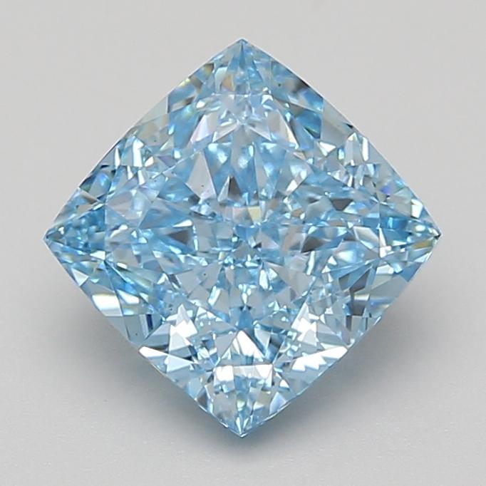 3.10 Ct. Fancy Vivid Blue Cushion Lab Grown Diamond