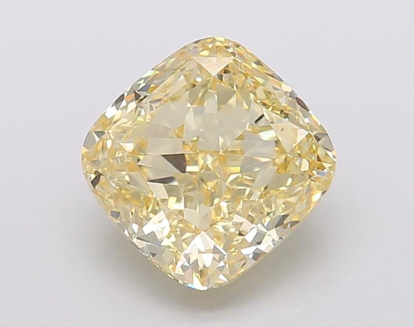 3.07 Ct. Fancy Vivid Yellow Cushion Lab Grown Diamond