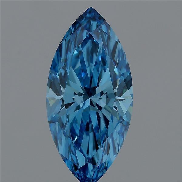 4.04 Ct. Fancy Vivid Blue Marquise Lab Grown Diamond