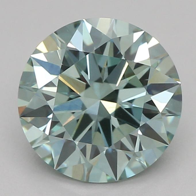 1.04 Ct. Fancy Vivid Green Round Lab Grown Diamond