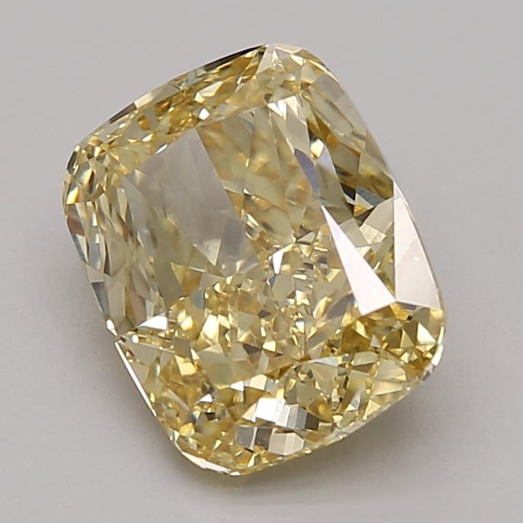 3.26 Ct. Fancy Intense Yellow Cushion Lab Grown Diamond