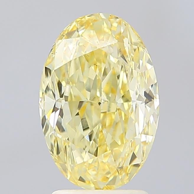 3.05 Ct. Fancy Intense Yellow Oval Lab Grown Diamond