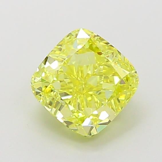 1.54 Ct. Fancy Vivid  Yellow Cushion Lab Grown Diamond