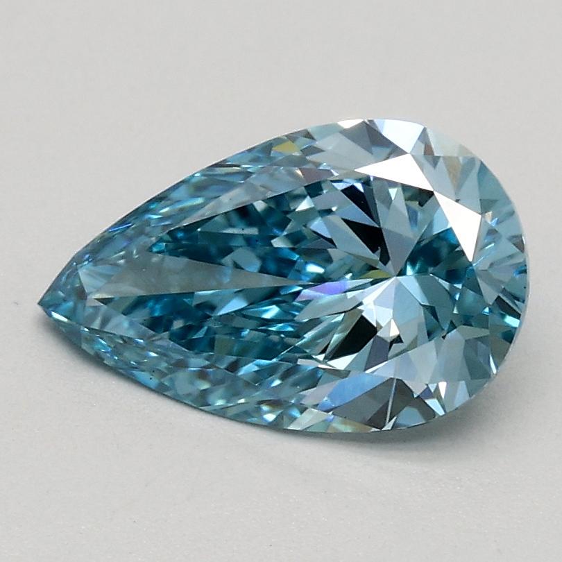 0.92 Ct. Fancy Vivid Blue Pear Lab Grown Diamond