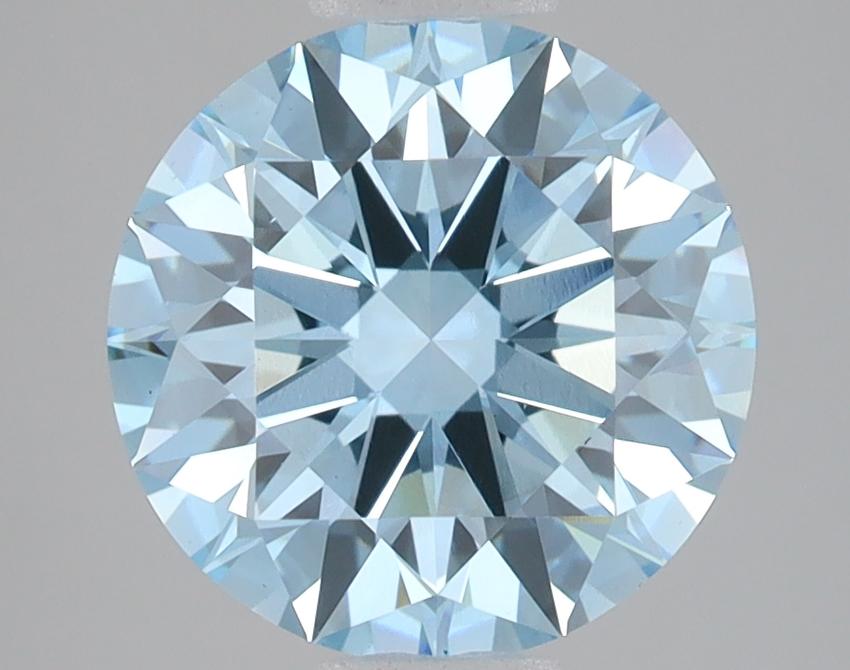 3.07 Ct. Fancy Vivid Blue Round Lab Grown Diamond