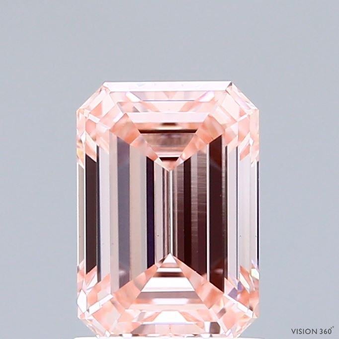 1.57 Ct. Fancy Vivid Pink Emerald Lab Grown Diamond