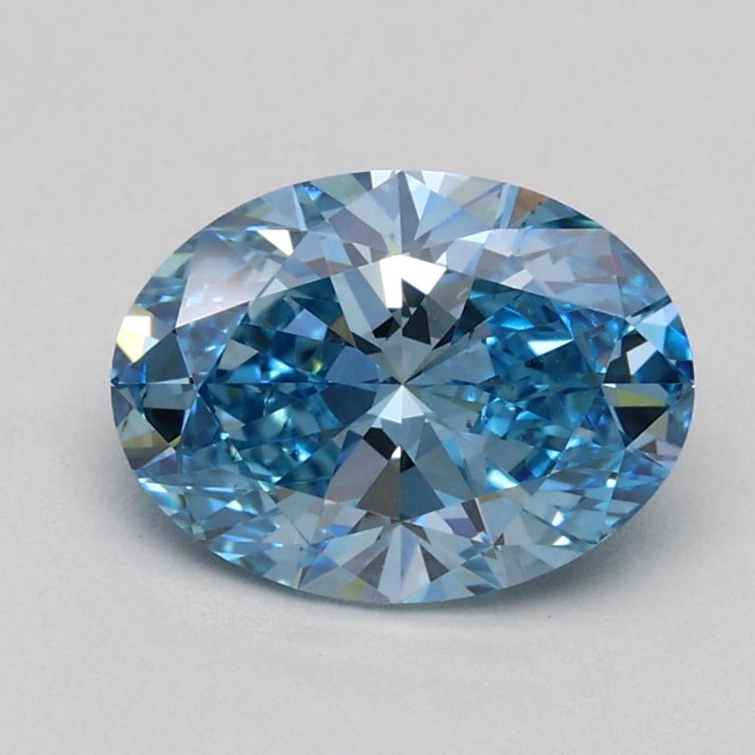 1.01 Ct. Fancy Vivid Blue Oval Lab Grown Diamond