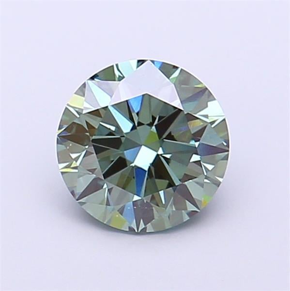 1.00 Ct. Fancy Vivid  Green Round Lab Grown Diamond