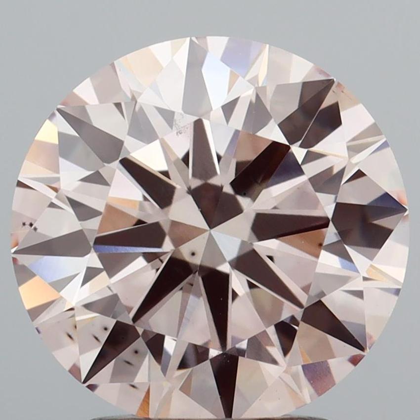 2.51 Ct. Fancy Brownish Pink Round Lab Grown Diamond