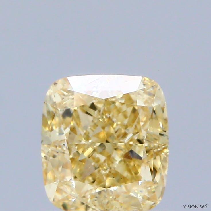 1.06 Ct. Fancy Intense Yellow Cushion Lab Grown Diamond