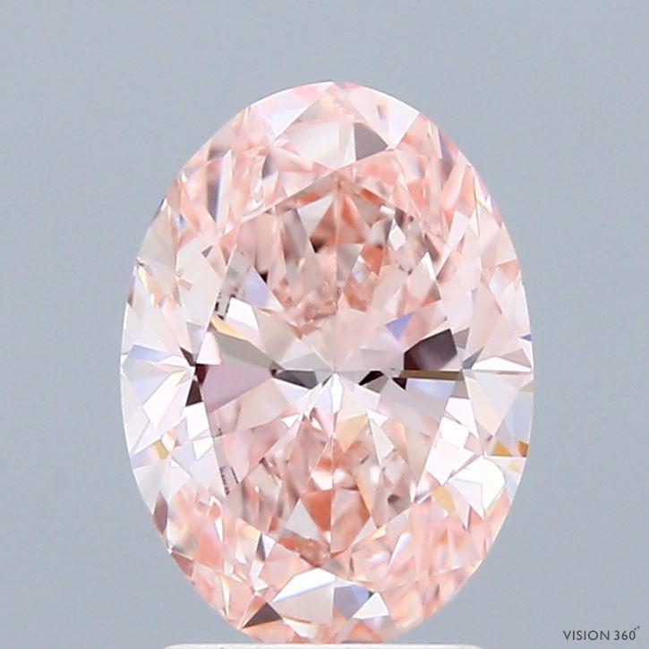 2.10 Ct. Fancy Pink Oval Lab Grown Diamond