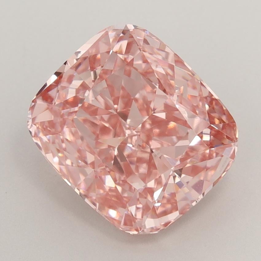 3.40 Ct. Fancy Pink Cushion Lab Grown Diamond