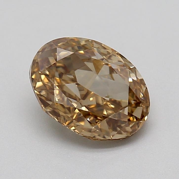 1.09 Ct. Fancy Light Yellowish Brown Oval Lab Grown Diamond