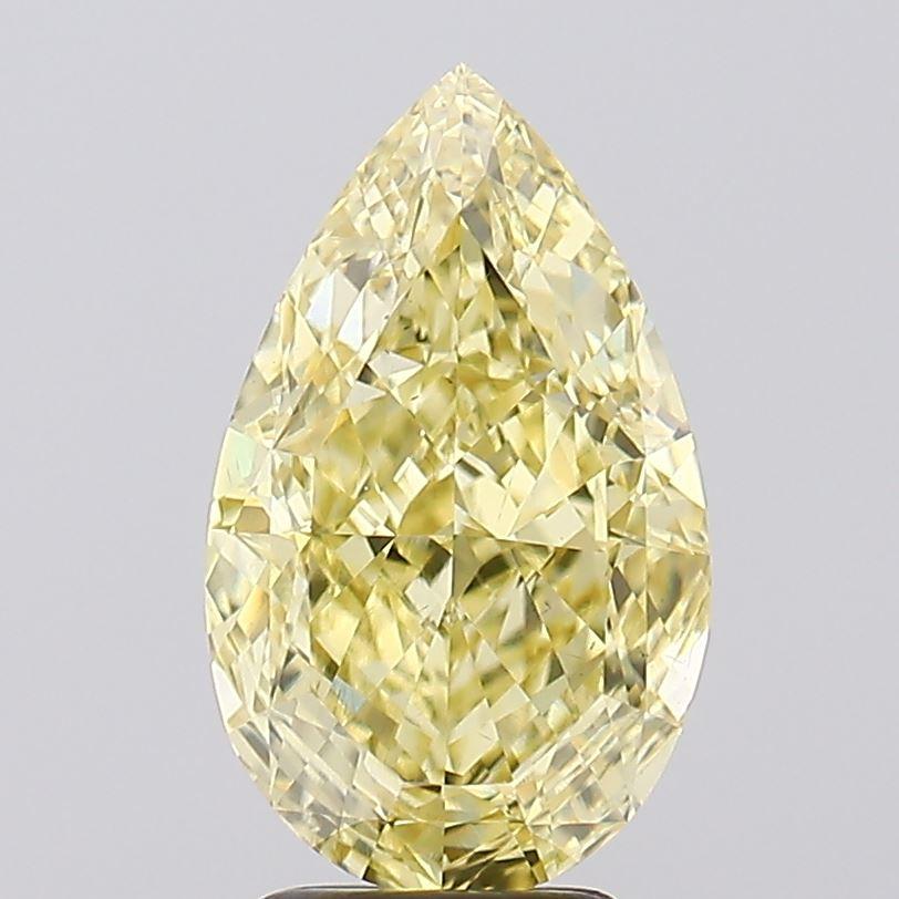 4.19 Ct. Fancy Yellow Pear Lab Grown Diamond