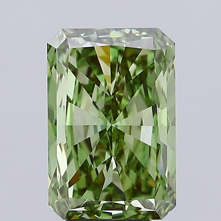 5.06 Ct. Fancy Vivid Green Radiant Lab Grown Diamond
