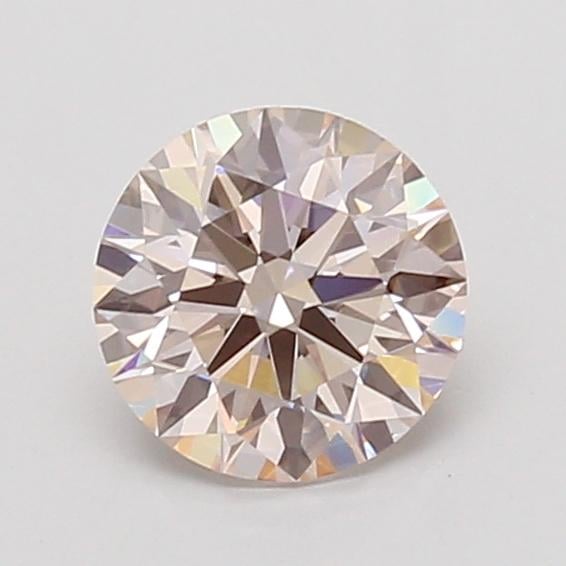 1.04 Ct. Light Brown Pink Round Lab Grown Diamond