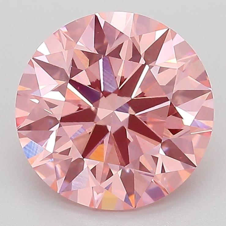 3.02 Ct. Fancy Intense Pink Round Lab Grown Diamond