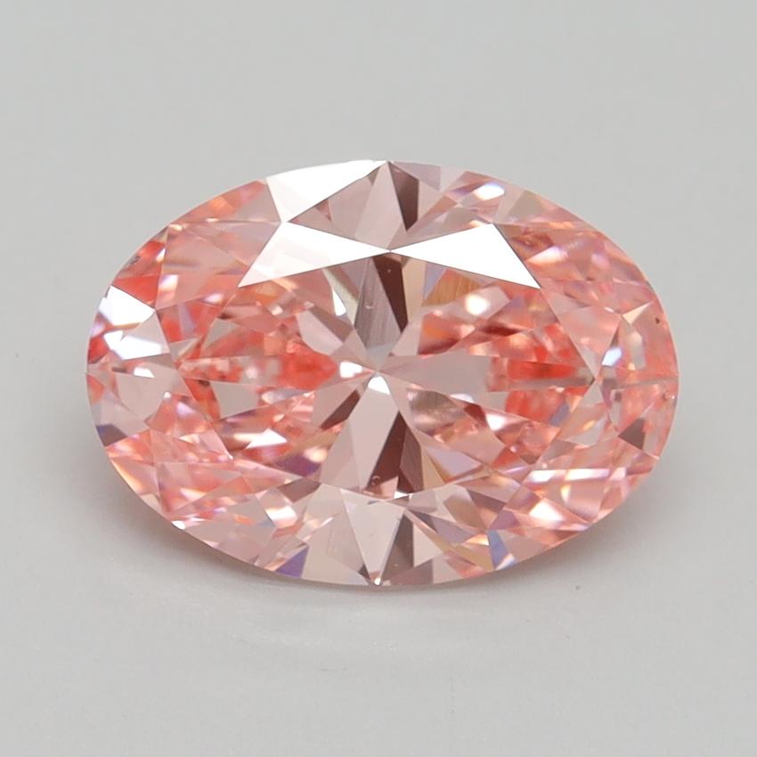 2.20 Ct. Fancy Vivid Pink Oval Lab Grown Diamond