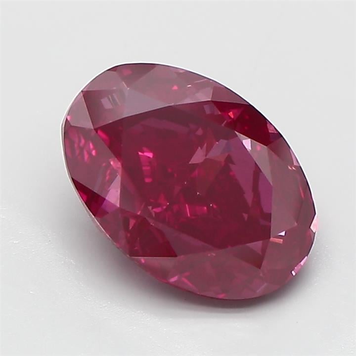 3.27 Ct. Fancy Vivid Pink Oval Lab Grown Diamond