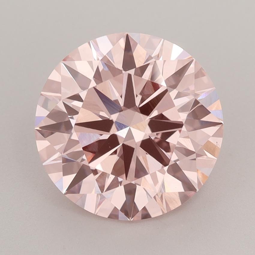 3.04 Ct. Fancy Vivid  Pink Round Lab Grown Diamond