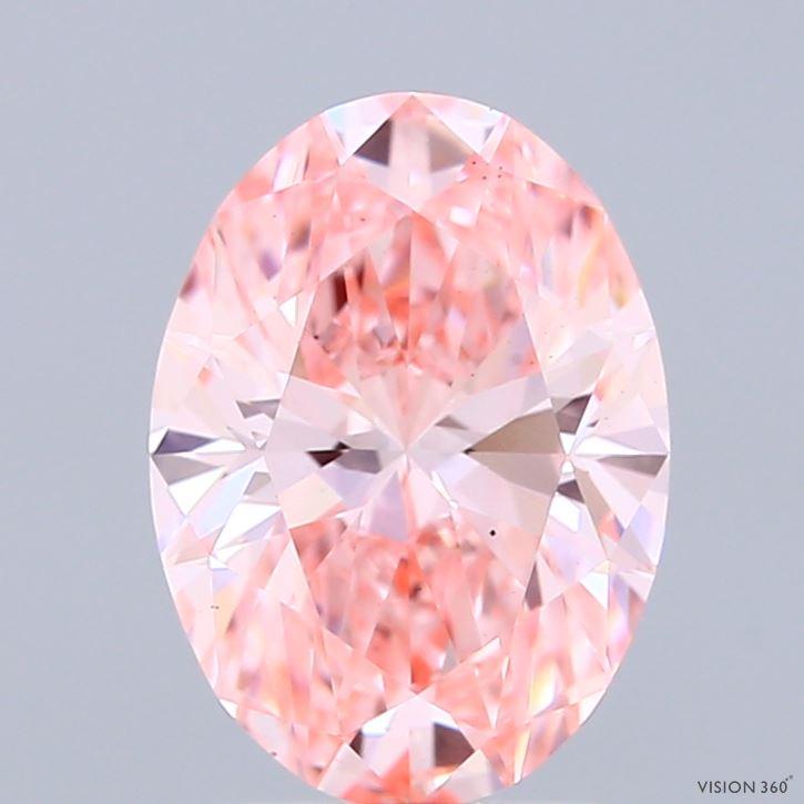 2.16 Ct. Fancy Vivid Pink Oval Lab Grown Diamond