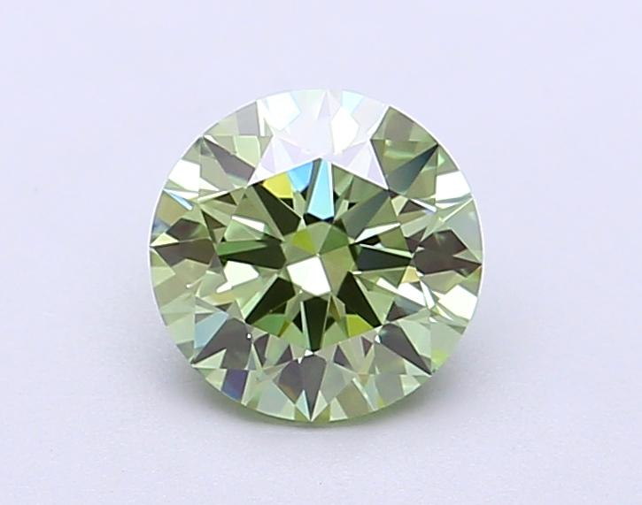 1.01 Ct. Fancy Vivid Green Round Lab Grown Diamond