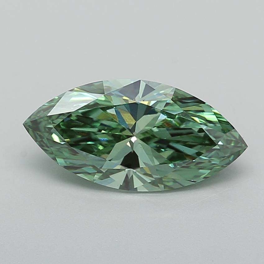 2.51 Ct. Fancy Vivid  Green Marquise Lab Grown Diamond