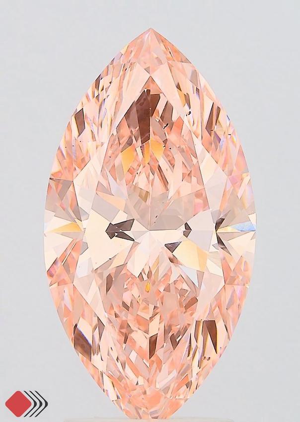 3.04 Ct. Fancy Vivid Pink Marquise Lab Grown Diamond