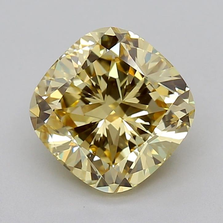 2.69 Ct. Fancy Yellow Cushion Lab Grown Diamond