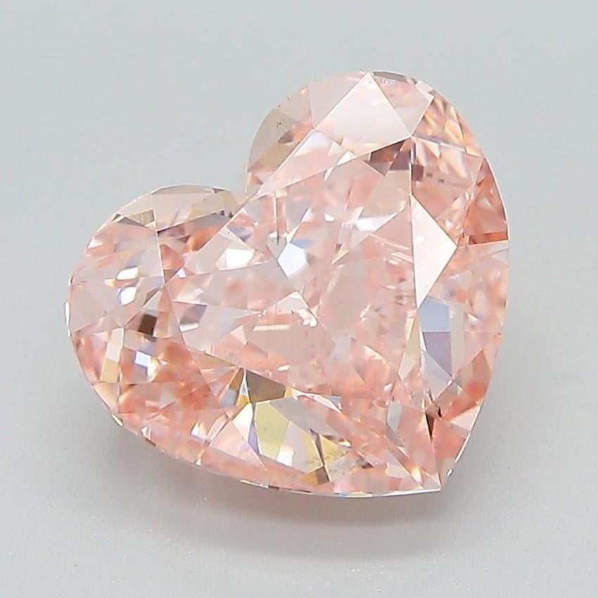 4.00 Ct. Fancy Vivid Pink Heart Lab Grown Diamond
