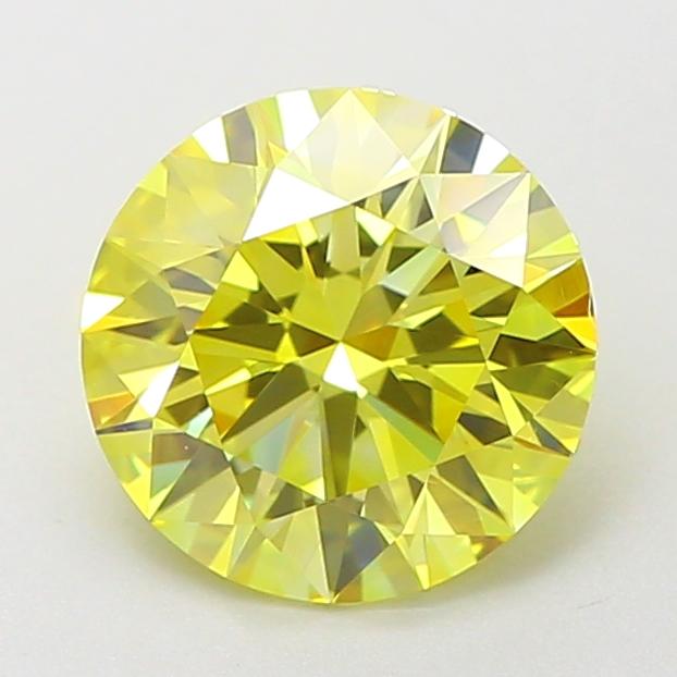 1.41 Ct. Fancy Intense  Yellow Round Lab Grown Diamond
