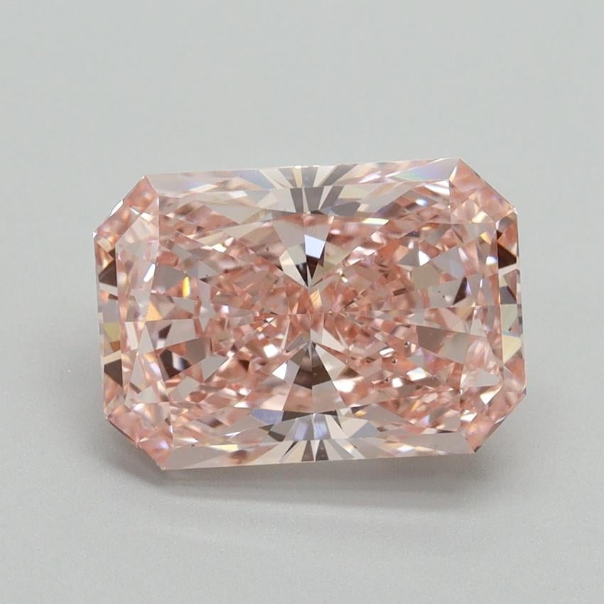 3.06 Ct. Fancy Vivid Pink Radiant Lab Grown Diamond