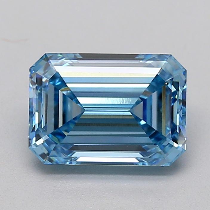 2.10 Ct. Fancy Vivid  Blue Emerald Lab Grown Diamond