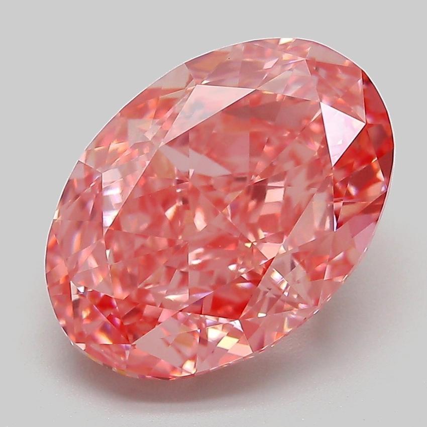 6.22 Ct. Fancy Vivid Pink Oval Lab Grown Diamond