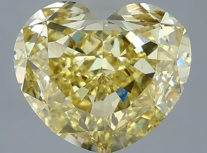 3.05 Ct. Fancy Intense Yellow Heart Lab Grown Diamond