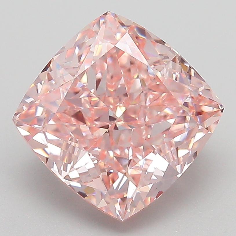 3.60 Ct. Fancy Intense  Pink Cushion Lab Grown Diamond