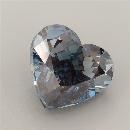 4.52 Ct. Fancy Intense Greyish Blue Heart Lab Grown Diamond