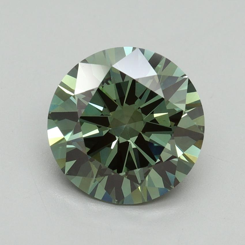 2.52 Ct. Fancy Vivid Green Round Lab Grown Diamond
