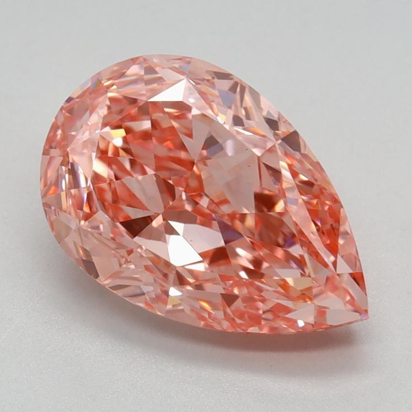 2.47 Ct. Fancy Vivid Pink Pear Lab Grown Diamond