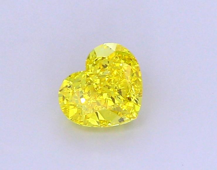 1.54 Ct. Fancy Vivid Yellow Heart Lab Grown Diamond